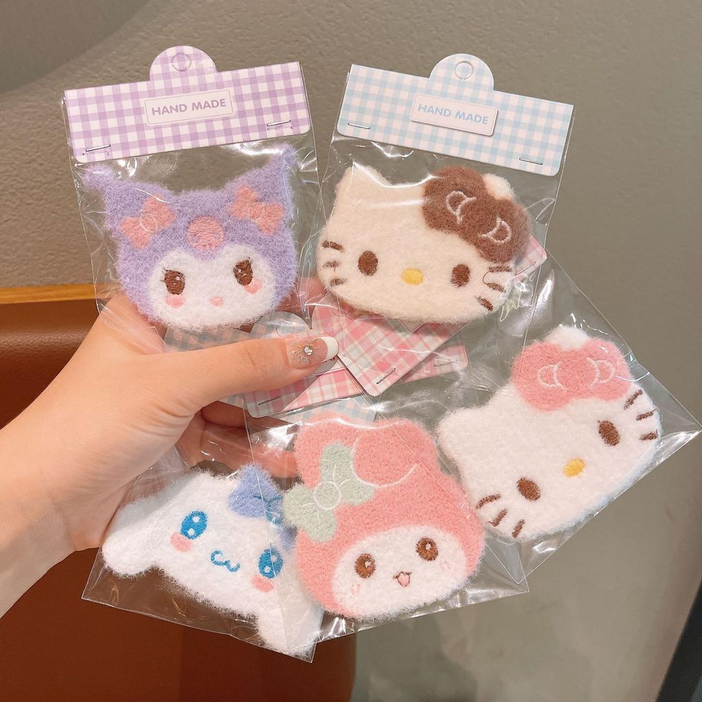 Осень и Зима Куроми Липучки Плюшевые Посты Мультяшные Милые Sanrio Боковые Пряди Наклейки Карточка для Волос Аксессуары для Волос