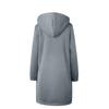 Women's Fashionable Solid Color Long Sleeved Hooded Pocket Casual Hoodie Jacket