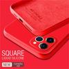 Модный жидкий силиконовый чехол с прямыми краями для iPhone 15 14 13 12 11 Pro mini Case XR X XS MAX 7 8 Plus SE 2020