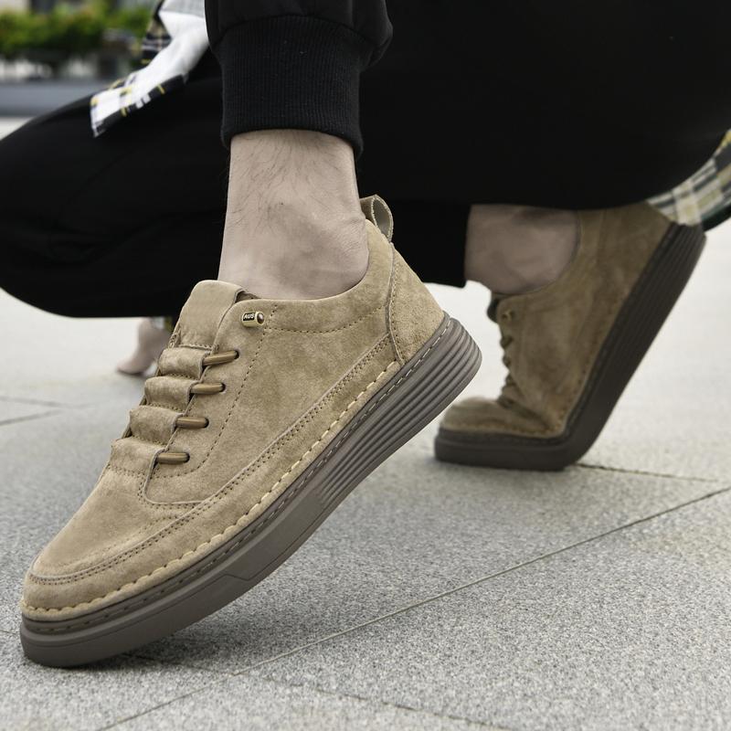 Весенние и осенние повседневные кожаные мужские туфли, легкие мужские кроссовки, дышащая спортивная обувь для мужчин, обувь для скейтборда