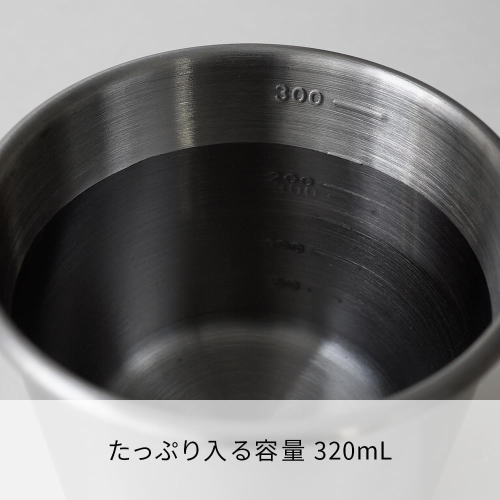 Hario V60 Metal Stacking Mug 300ml Silver
