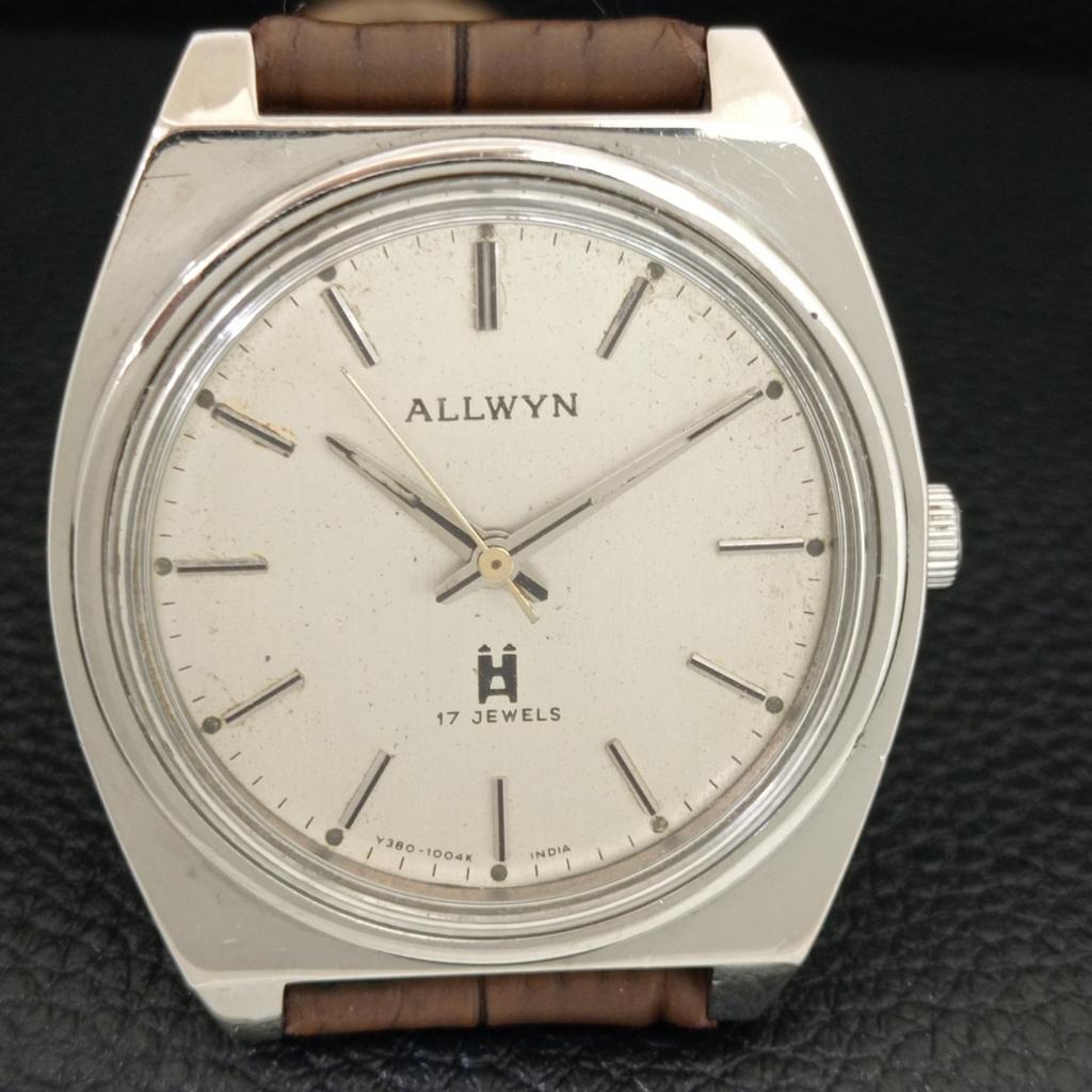ВИНТАЖНЫЕ МУЖСКИЕ ЧАСЫ ALLWYN 6300A С РУЧНЫМ ЗАВОДОМ ИНДИЯ ОРИГИНАЛ ЦИФЕРБЛАТ a706055-1