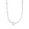 Freshwater Pearl Chunky Link Chain 925 Silver Necklace n043-01H