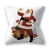 Роскошная мягкая полиэстеровая наволочка для рождественской подушки 'Персиковая кожа' с дизайном Санта-Клауса