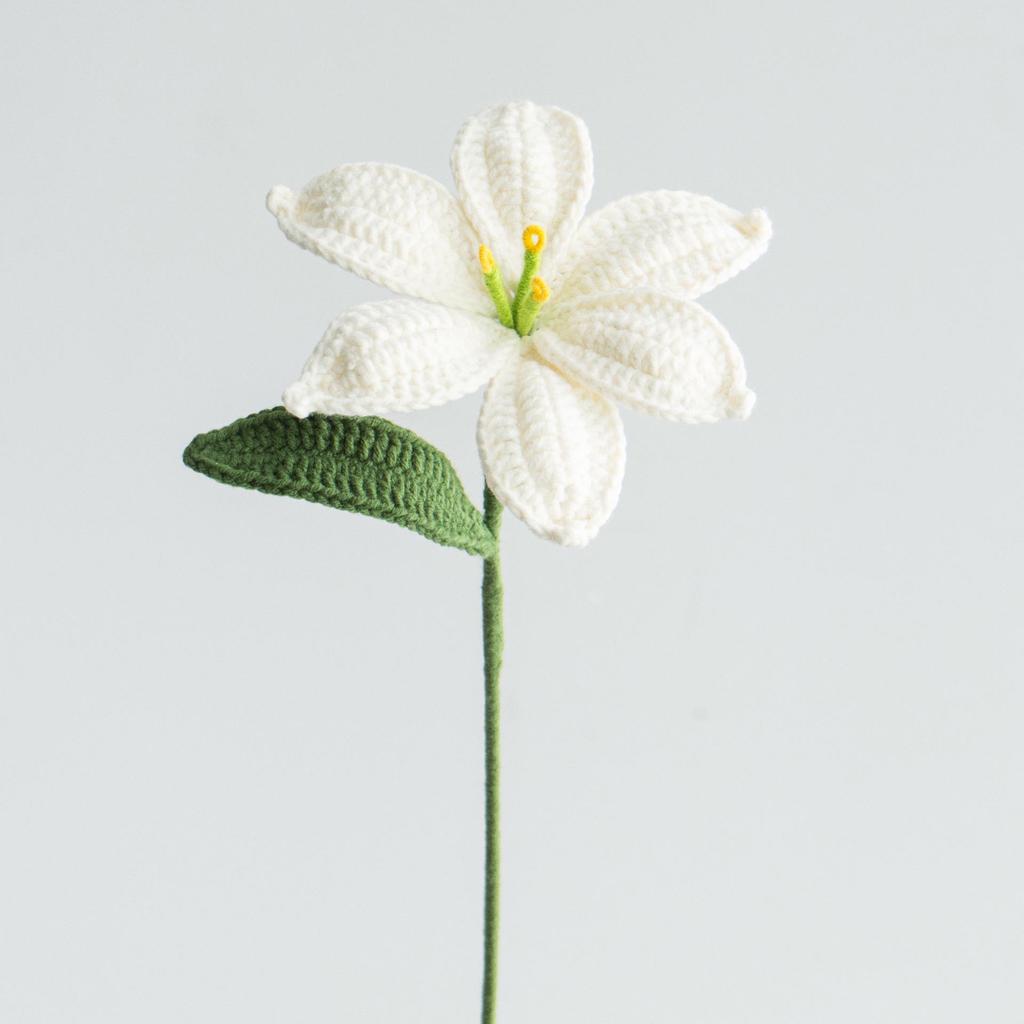 Handmade Woven Yarn Knitted Faux Flower Bouquet