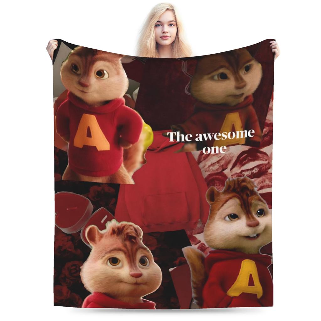 Alvin and the Chipmunks Blanket Cozy Soft Throw Blankets for Couch 50x60 Inch Multisize Plush Thin Quilt