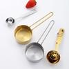 Набор мерных чашек и ложек из нержавеющей стали для кофе, приправ, выпечки - набор из 4 или 8 предметов.