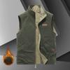 Autumn and Winter Fleece Jacket, Men's Thickened Multi-bag Vest, Warm Vest, Wear Quick-drying Vest On Both Sides