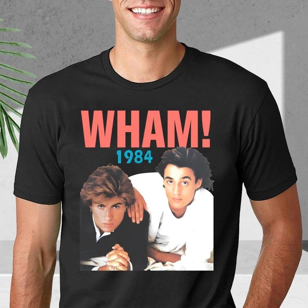 Vintage 1984 WHAM Unisex Black T-shirt S-3XL Q8348