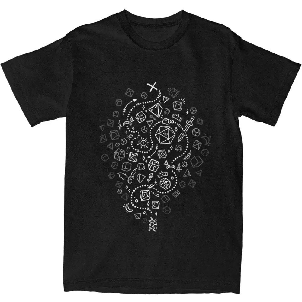 Men Women's DnD D20 Dice The Adventure Begins Shirt Merch Dungeon Dragon Tops T-shirt Vintage Tees All Seasons