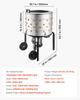 Chicken Plucker Machine, 500mm Drum, 900W & 230RPM Electric Chicken Plucking Machine with 98 Soft Fingers & Transport Wheels, Stainless Steel Feather