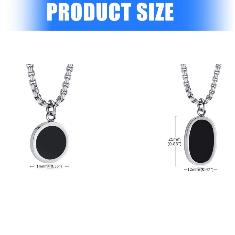 Круглая подвеска-пластина, ожерелье из нержавеющей стали, цепочка на ключицу для мужчин и женщин, модный аксессуар ручной работы для вечеринок