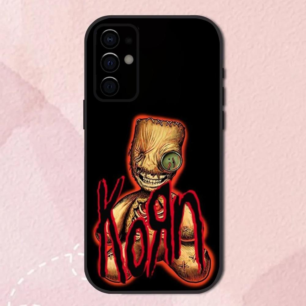 Чехол для телефона K-Korn Rock Band для Samsung S24, S21, S22, S23, S30, Ultra, S20, Plus, Fe, Lite, Note, 10, 9, 5G Черный Мягкий