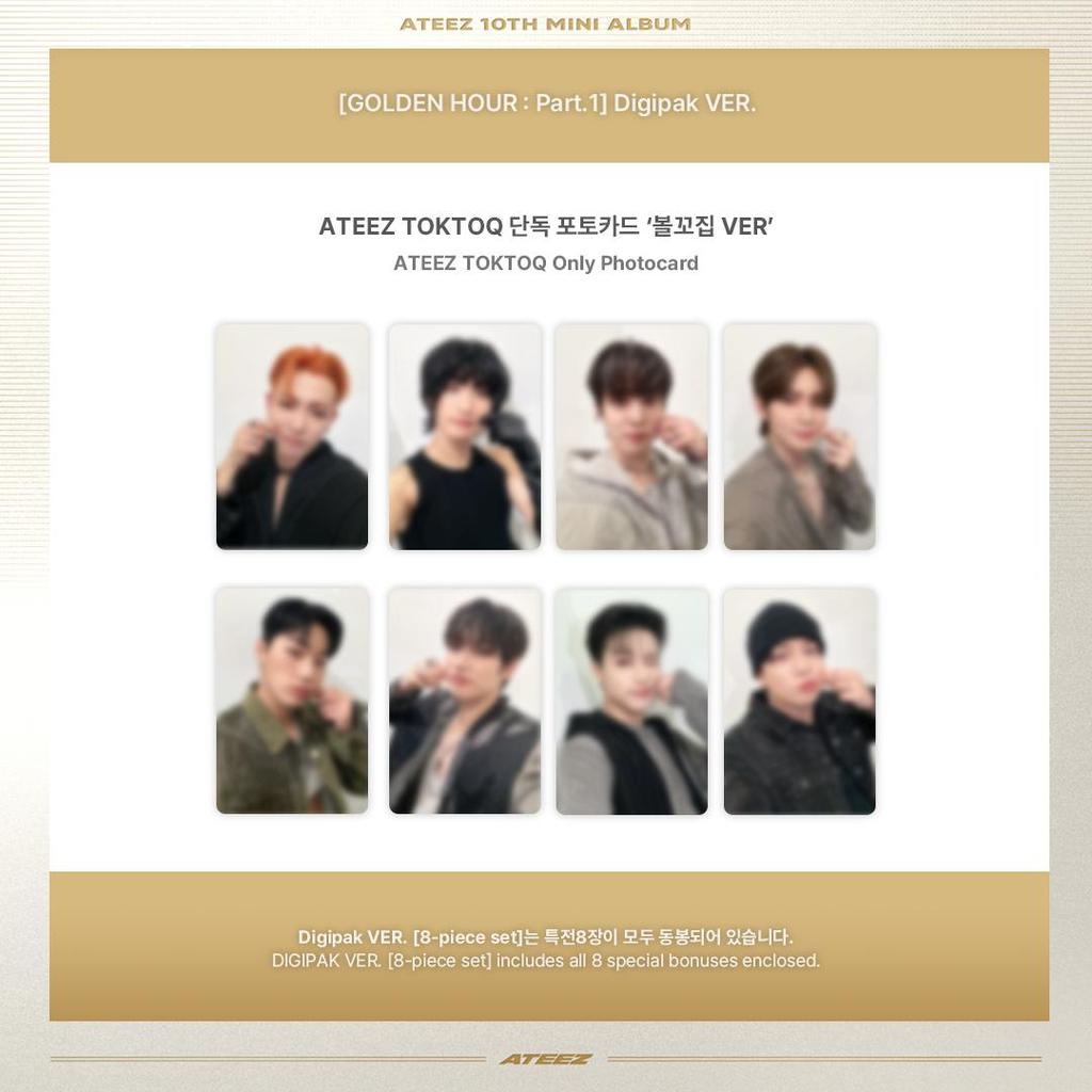 ATEEZ 10th Mini Album - GOLDEN HOUR : Part.1 (Digipack Ver + Online POB)