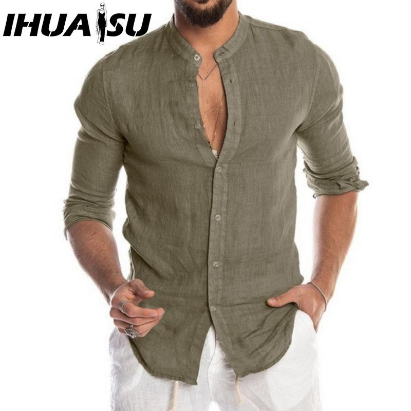 IHUASU Футболка из хлопка с длинным рукавом, мужская модная свободная рубашка с принтом, сострадательная рубашка
