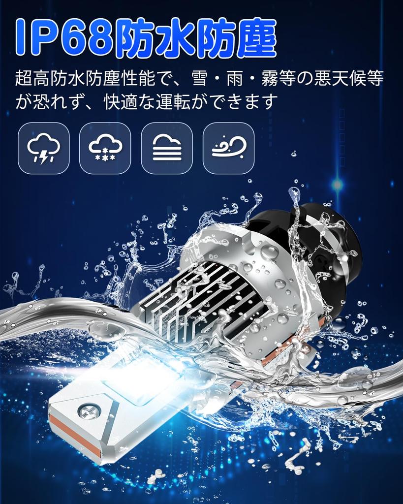 SUPAREE D4s LED Super Vehicle Inspection Replacement for OEM White Cooling IP68 Plug and Set of 2 Headlights, Bright, Compliant, HID, 6500K,