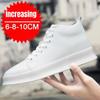 Fashion Men's White Shoes with Inner Height Increase 8cm Zapatos Para Hombres Casual Invisible Lift Sport Sneakers Tenis Masculino