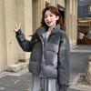 Autumn Winter Thicken Warm Parka Women Casual Solid Color Big Pocket Loose Short Jackets Outwear