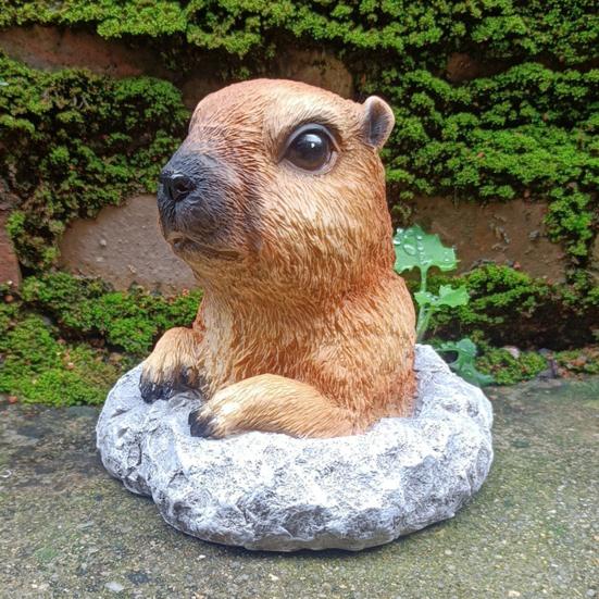 Украшение для патио, украшение для сада из смолы, реалистичная статуя животного, устойчивый к атмосферным воздействиям садовый декор, аксессуар для газона, патио, балкона