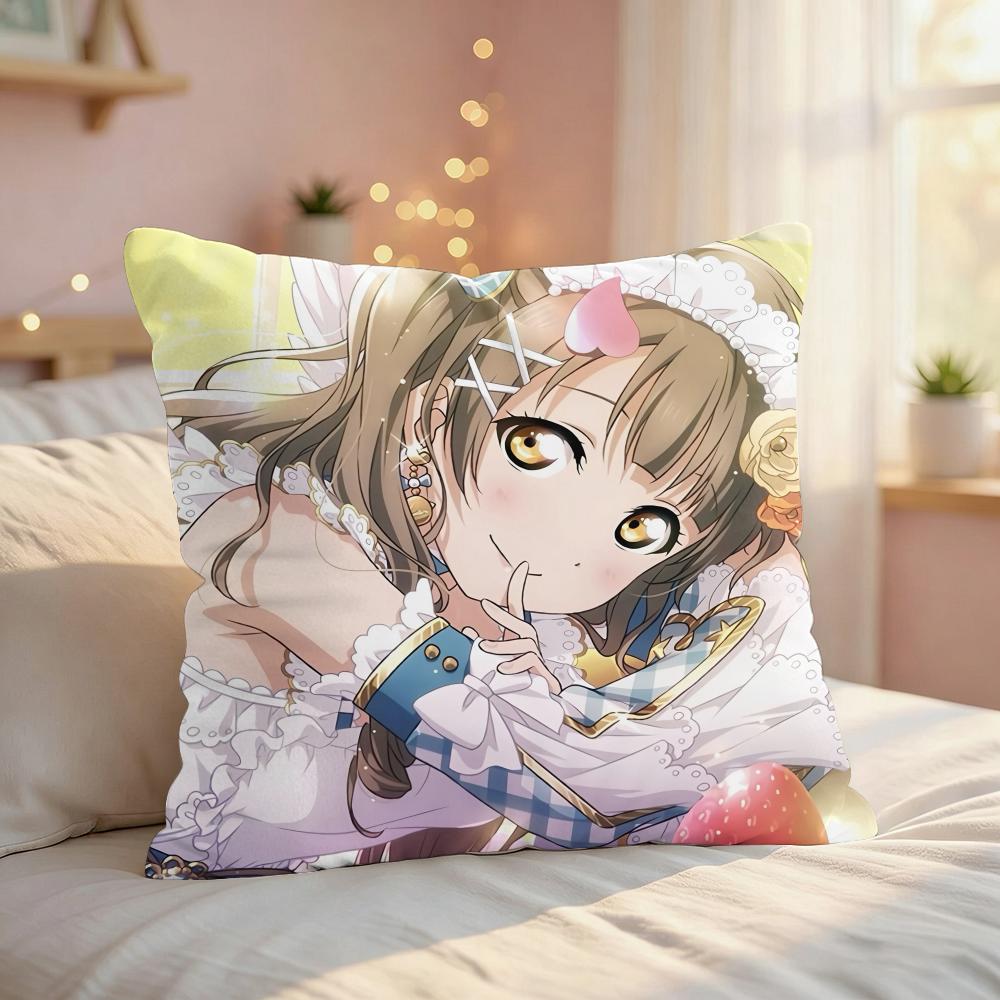 LLove Live School Idol Наволочка из шелковистого короткого плюша с невидимой молнией, пылезащитная наволочка для диванной подушки для домашнего декора