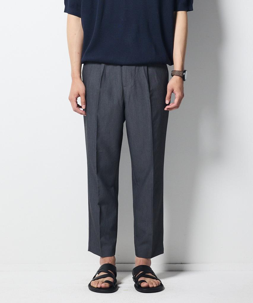 STCO Codigallery Comfort One-Pleat Slacks Charcoal Gray (Tapered Fit)_Cpauz02Bsc