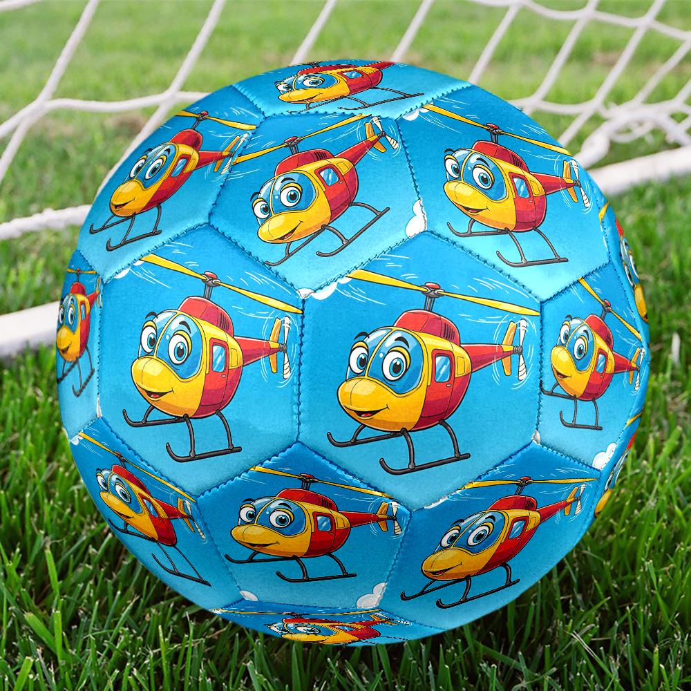 Cute airplane Theme Size 5 Soccer Ball, Suitable for Both Indoor and Outdoor Matches, a Gift Suitable for Everyone.