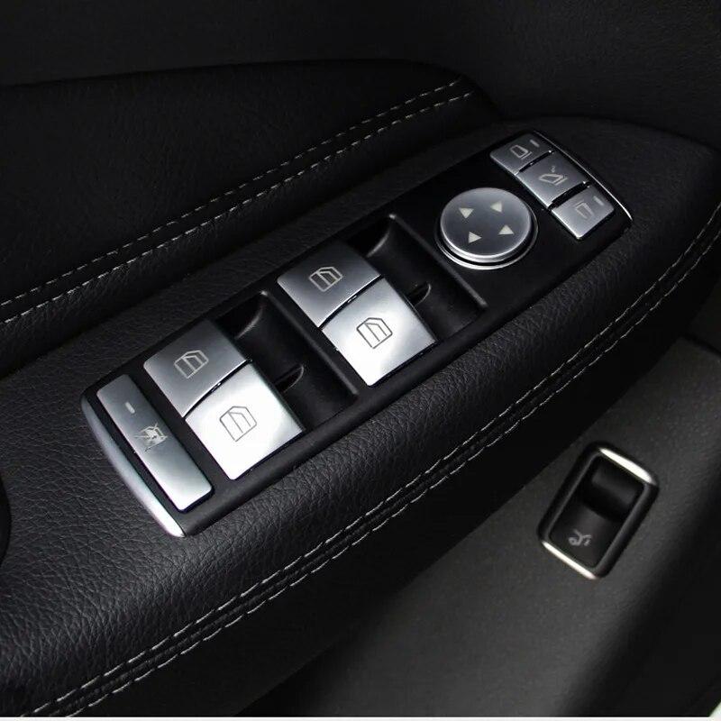 Наклейка на накладку кнопки подъема окна автомобиля для Mercedes Benz A/B/C(W204)/Э(W212)/GLA /CLA/ GLK/ GLE-класс