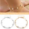 (Boom)Fashion Diamond Ball Crystal Double Anklet Beach Foot Jewelry