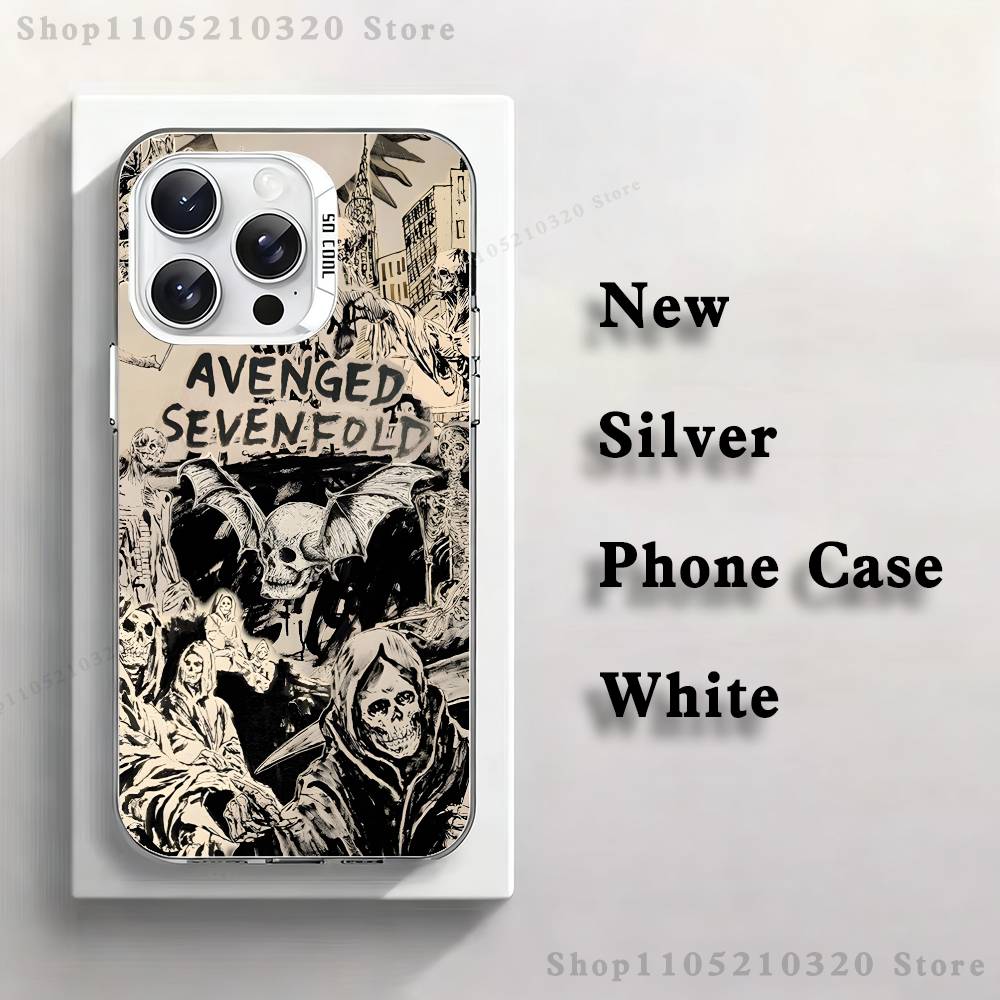 Чехол для телефона A-Avenged Sevenfold для iPhone 17,16,15,14,13,12,11,Mini,Pro,E,MAX Белый Матовый Силиконовый Белый Чехол