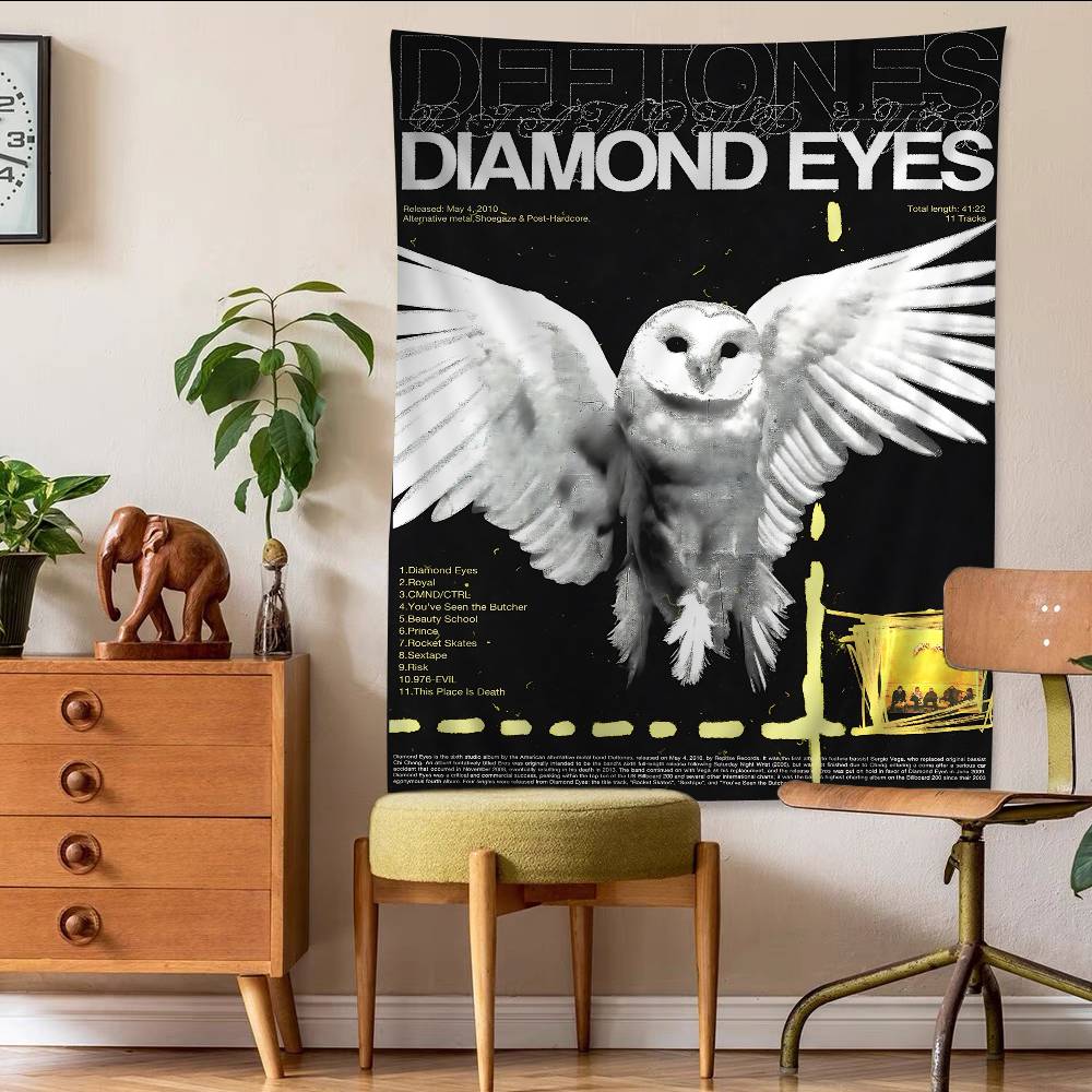 Singer Star DDeftones Anime Tapestry Hanging Tarot Hippie Wall Rugs Dorm Wall Hanging Sheets