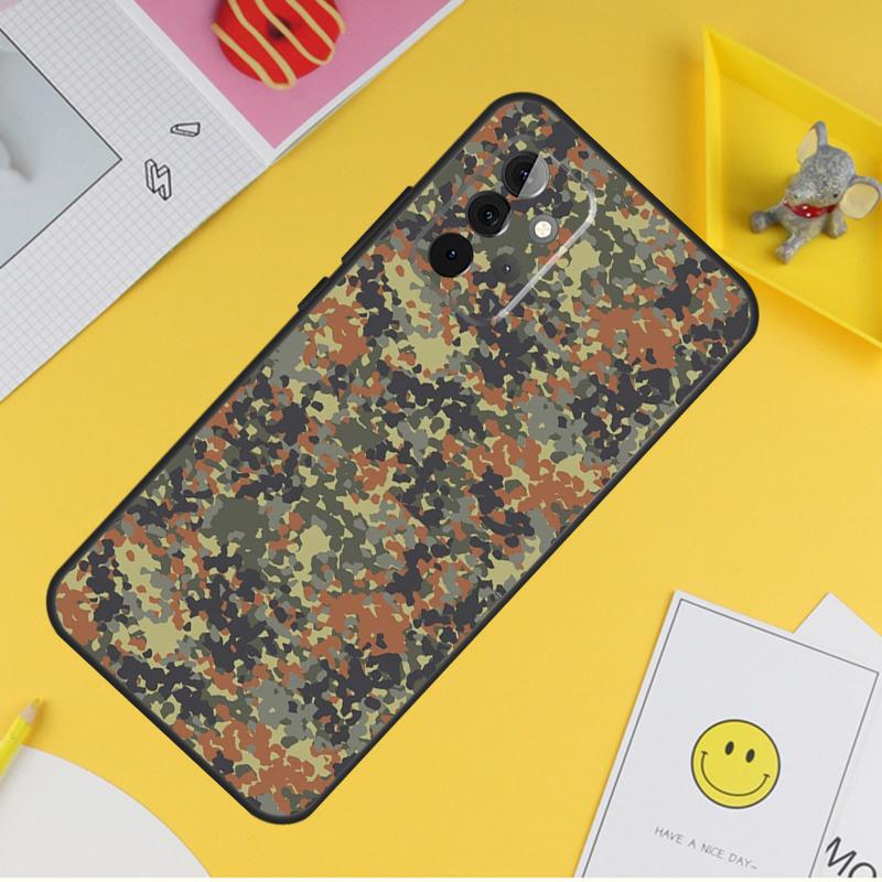 Flecktarn Camouflage Camo Case For Samsung Galaxy A55 A35 A25 A15 A51 A71 A12 A32 A52 A13 A33 A53 A14 A34 A54 Coque