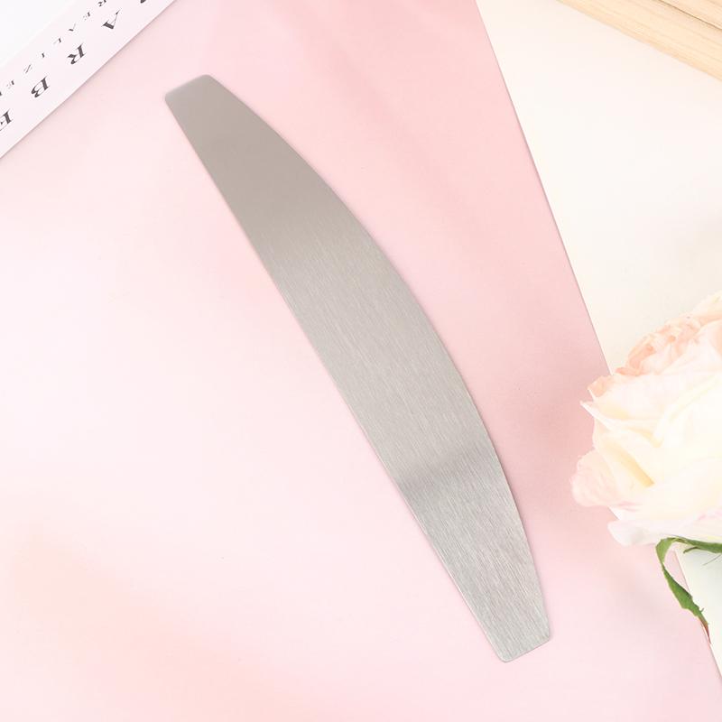 Форма полумесяца Основа из нержавеющей стали Профессиональная пилка для ногтей Постоянные металлические стружки для одноразовых подушечек