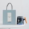 Auspicious Cloud & Crane Ceramic Tea Infuser Mug
