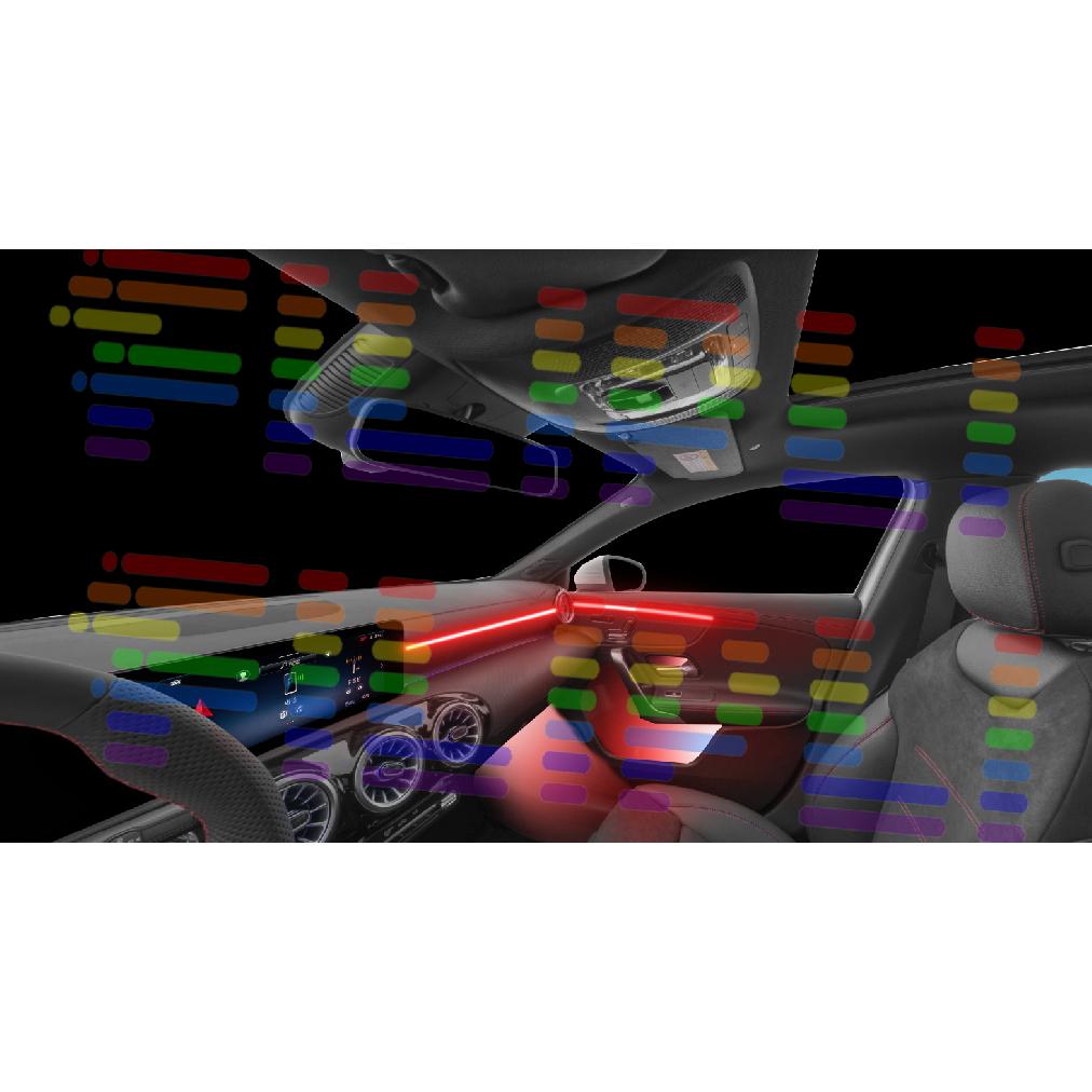 For BMW X6 RGB 64 Colors LED Smart Remote Control Car Interior Ambient Light Secure-Connect Installation Set For 2008-2014 Neon Lights 4