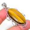 Tiger Eye Handmade 925 Sterling Silver Jewelry Pendant 2.13" V5A98