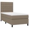 Maison Exclusive - Sommier à lattes de lit avec matelas Taupe 100x200 cm Tissu