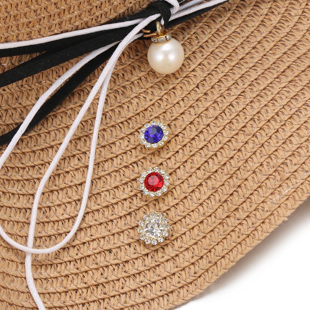 DIY Craft Hat Accessories Flower-shaped Crystal Glass Stone Clothes Decoration Rhinestone Buttons