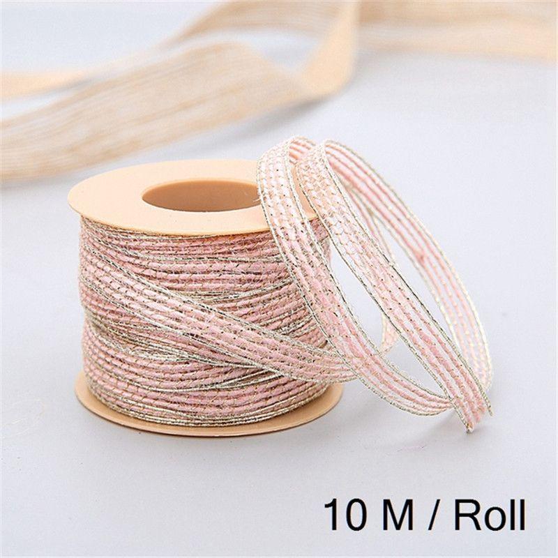 Decoration Knit Ribbon Lace Fish Silk Linen Multicolor Hemp Rope 10M Bowknot