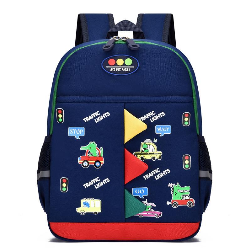 Stylish Boys Girls Cartoon Backpack Breathable Lightweight Oxford Fabric Bag