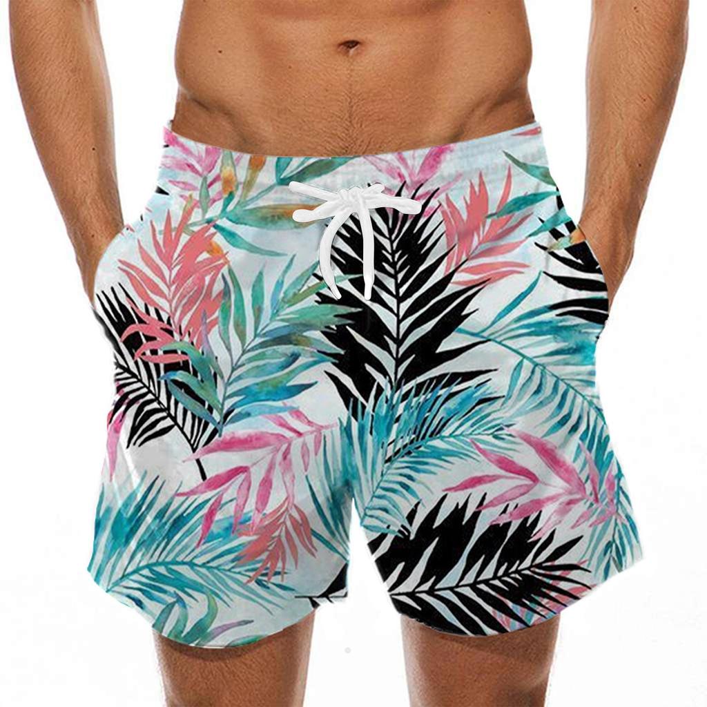Модные мужские гавайские пляжные спортивные повседневные шорты с ремешками и брюками