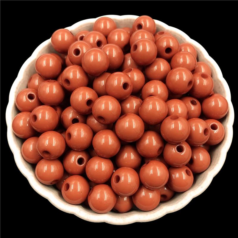 Ювелирные аксессуары, акриловые бусины, ожерелье, браслет, свободные бусины, 50 шт., 6 мм, круглые фурнитура «сделай сам», подарок, однотонный цвет, ручная работа