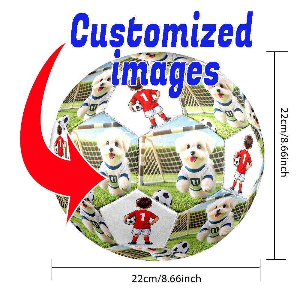 Customizable Photo Soccer Ball Size 5 Machinestitched Suitable For Indooroutdoor Use Personalized Logophoto Customization Perfect Surprise