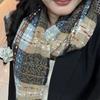 Versatile Warm Scarf Student Niche Winter Imitation Cashmere Shawl Fringed Galaxy Plaid Scarf Woman