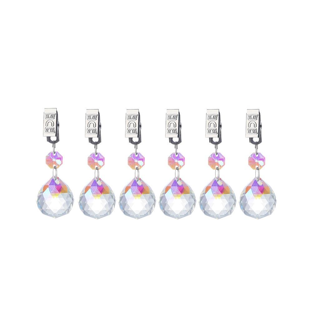 6PCS Heavy Duty Glass Table Cover Pendant Windproof Tablecloth Hanger Wedding