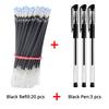 23 шт./набор стержней для шариковых ручек, черные, синие, красные чернила, гелевая ручка с наконечником 0,5 мм, школьные канцелярские принадлежности, канцелярские принадлежности