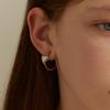 Lewe Volume heart hoop earring
