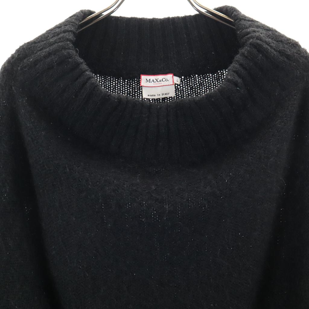 MAX&CO Made In Italy Long Sleeve Knit L Black Women Used