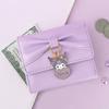 Sanrio Kuromi Кошелек с лентой Point Транспортная карта для монет Монета Банкнота Кошелек с кольцом