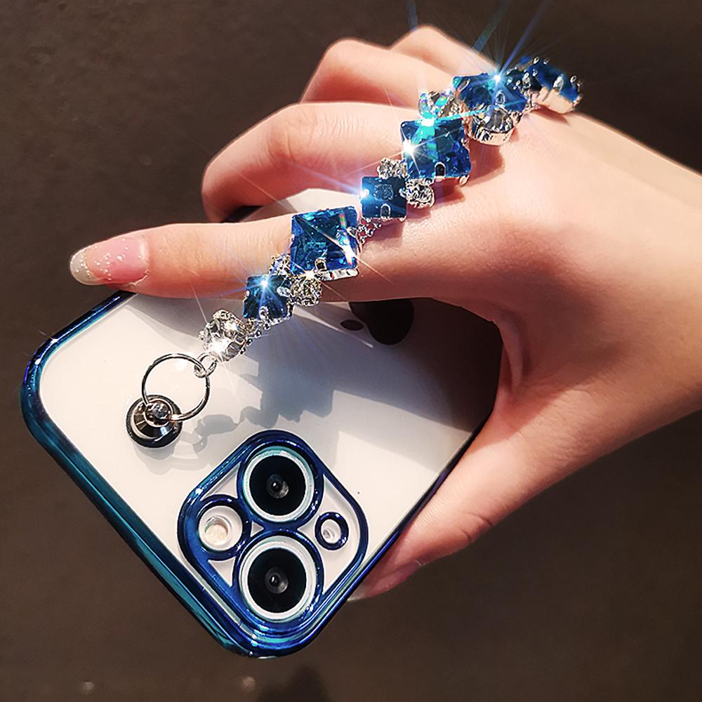 Crystal Bracelet High Glitter Gem Transparency Phone Case For Iphone 14 13 12 11 Pro Max X Xr 7 8 Plussamsung S22 S23 Ultra S21 Plus Protector Cover