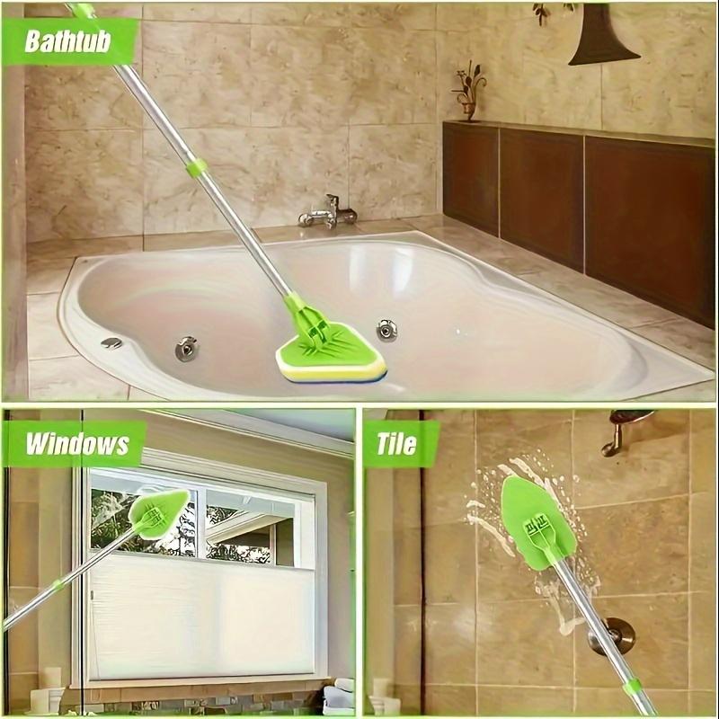 1 Multifunctional Retractable Long Handle Cleaning Brush Set - for Floor, Tile and Bathtub Bathroom Cleaning Tools Brush Cleanin